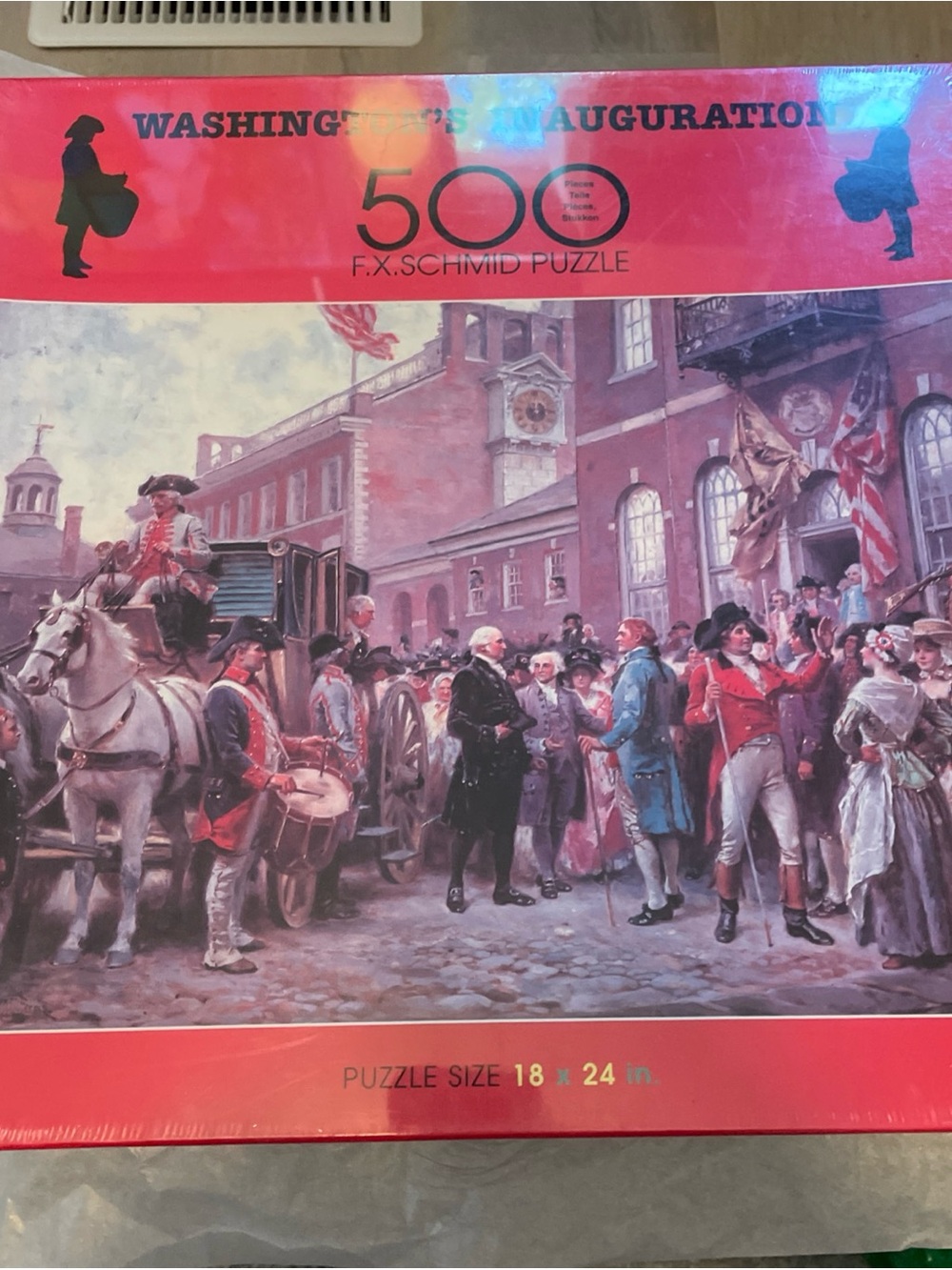F.X. Schmid Puzzle - Washington's Inauguration - 1996 - 500 Pieces - New/Sealed